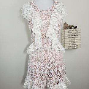 Like new white Alexis lace cutout romper